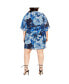 Фото #2 товара Plus Size Color Wrap Print Dress