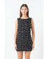 ფოტო #2 პროდუქტის Women's Floral Embellishment Tweed Mini Dress