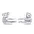 Shiny silver earrings with zircons Koala EA806W