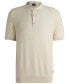 ფოტო #1 პროდუქტის Men's Mixed Structure Regular-Fit Polo Sweater