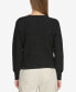 ფოტო #1 პროდუქტის Women's Ribbed Long-Sleeve Wrap Sweater