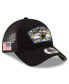 ფოტო #1 პროდუქტის Men's Black Dallas Cowboys 2021 Salute To Service Trucker 9TWENTY Adjustable Hat