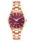 Фото #1 товара Women's Quartz Rose Gold-Tone Alloy Link Bracelet Watch, 32mm