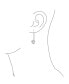 ფოტო #1 პროდუქტის Long Linear Lightweight Zen Yogi Lotus Flower Chain Threader Earrings For Women For Teen .925 Sterling Silver Stabilizing U Hook