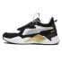Фото #3 товара Puma RsX Peb Lace Up Womens Black, White Sneakers Casual Shoes 39212301