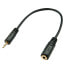 Lindy Audio Adapter Cable 2,5M/3,5F - 2.5mm - Male - 3.5mm - Female - 0.2 m - Black