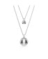 White, Rhodium Plated or Rose-Gold Tone or Gold-Tone Meteora Layered Pendant Necklace