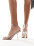 Simmi London Tamar strappy heeled sandal in clear