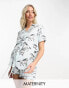 Фото #1 товара Chelsea Peers Maternity button through short pyjama set in wild horses print