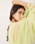 Фото #4 товара ASOS EDITION extreme chiffon gathered waist maxi dress in apple green