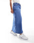 Wrangler denim maxi skirt in light blue