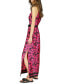 Фото #8 товара Women's Belted Floral-Print Maxi Dress
