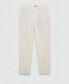 ფოტო #3 პროდუქტის Men's Cotton Lyocell Pleated Pants