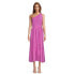 Фото #1 товара Time and Tru Maxi Dress Women's Size L Pink One-Shoulder Neck Pleated Sleeveless