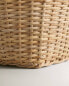 Round rattan basket