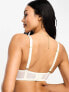 We Are We Wear Fuller Bust padded plunge bra with hardwear detail in white