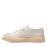 Фото #5 товара Clarks Trek Cup 26165824 Mens White Suede Oxfords & Lace Ups Casual Shoes