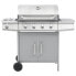 Фото #8 товара vidaXL Gasgrill 4+1 Brenner Silbern