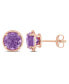 ფოტო #1 პროდუქტის Amethyst (2 5/8 ct.t .w.) Stud Earrings in 14k Rose Gold