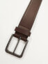 Bershka basic belt in brown