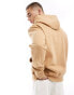 ASOS DESIGN heavyweight oversized hoodie 400gsm in light brown