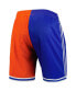 Фото #4 товара Men's Blue, Orange New York Knicks Hardwood Classics 1991 Split Swingman Shorts