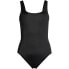 Фото #14 товара Plus Size Chlorine Resistant High Leg Soft Cup Tugless Sporty One Piece Swimsuit