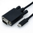 Фото #2 товара ROLINE 11.04.5821 видео кабель адаптер 2 m USB Type-C VGA (D-Sub) Черный