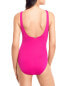 Фото #2 товара Ralph Lauren Lauren Beach Club Twisted One Piece Swimsuit In Orchid SZ 4