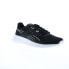 Reebok Lite 4 Mens Black Canvas Lace Up Athletic Running Shoes