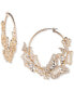 Gold-Tone Crystal Butterfly Statement Hoop Earrings