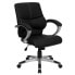 Фото #4 товара Mid-Back Black Leather Contemporary Swivel Manager'S Chair With Arms