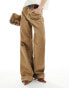 Фото #6 товара ASOS DESIGN loose jean with deep turn up in tan