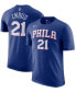 ფოტო #2 პროდუქტის Men's Joel Embiid Royal Philadelphia 76Ers Player Name & Number Performance T-shirt