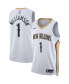 ფოტო #1 პროდუქტის Men's Zion Williamson White New Orleans Pelicans Swingman Jersey - Association Edition