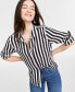 ფოტო #10 პროდუქტის Women's Button-Front Crepe Shirt, Created for Macy's