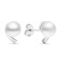 Фото #2 товара Minimalist silver earrings with genuine pearls EA595W