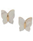 ფოტო #1 პროდუქტის Gold-Tone Mother-of-Pearl Butterfly Stud Earrings