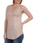 V-Neck Tunic Tank Top with Round Hemline