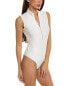 Elie Tahari Zip Front Bodysuit Women's White Xl