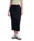 Фото #1 товара Juniors' Cotton Drawstring-Waist Cargo Maxi Skirt