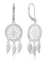Фото #1 товара Stunning silver earrings with zircons E0001842