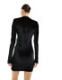 Фото #3 товара AllSaints Anya long sleeve velvet mini dress in black