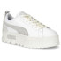 Фото #2 товара Puma Mayze Thrifted Perforated Logo Platform Womens White Sneakers Casual Shoes