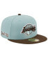 Фото #2 товара Men's Light Blue, Brown Los Angeles Lakers Two-Tone 59FIFTY Fitted Hat