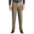 Фото #1 товара George Regular Pleated Cuffed Microfiber Dress Pants Men's 38 x 32 Beige Pull-On