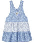 Toddler Floral Print Tiered Jumper Dress 4T