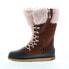 Emu Australia Orica Hi W12327 Womens Brown Suede Lace Up Casual Dress Boots