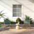 Set mit 2 VERONE-Gartensesseln aus FSC-Akazienholz und Seil grne Farbe