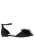 ფოტო #2 პროდუქტის Women's Kassia Faux Feather Ankle Strap Ballet Flat
